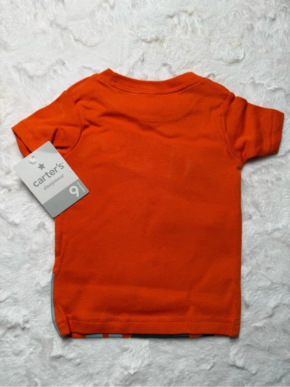 Carter's Orange Kids Tee with Bear Crew Graphic